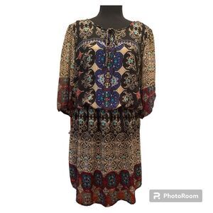 Bebop Multicolor Boho Peasant Dress Size XL